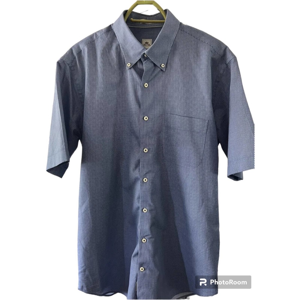 Peter Millar Blue Short Sleeve  Button Up Men’s Large
